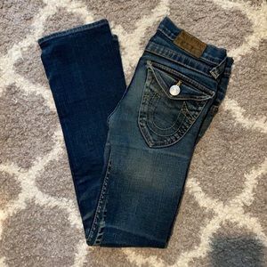 Girls bootcut dark wash jeans